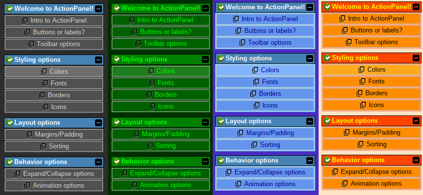 Custom colors example