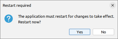 Restart application