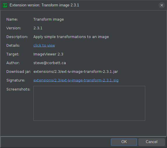 "Editing an extension version"