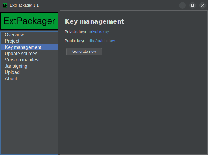Generating a key pair