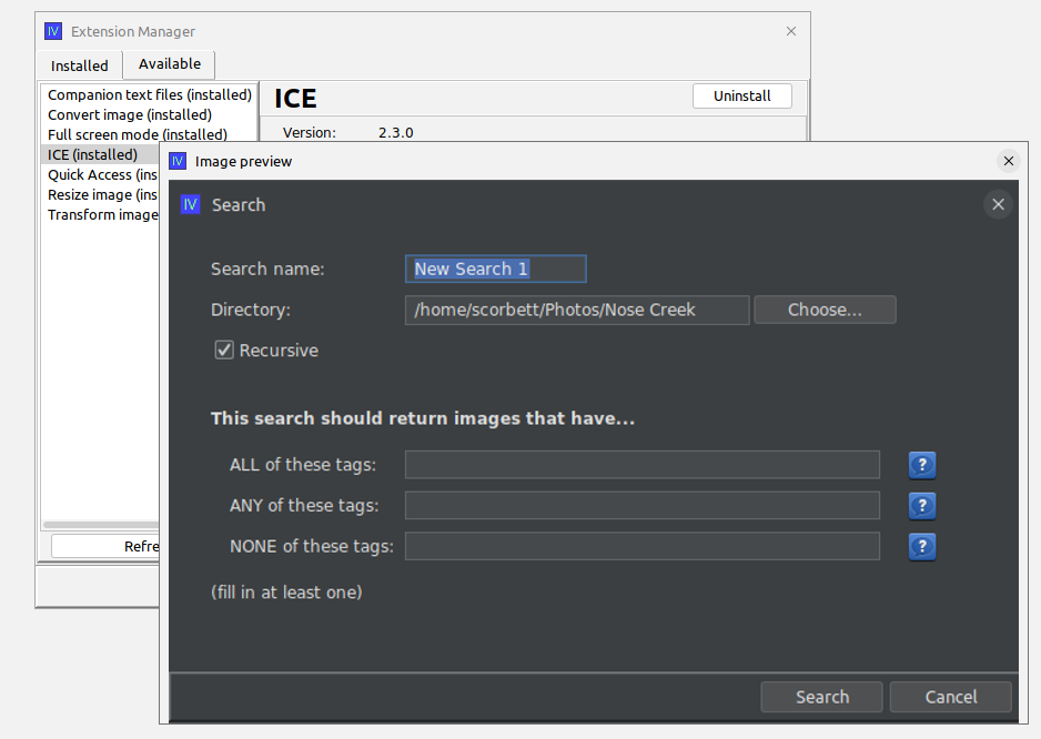 ImageListField popup