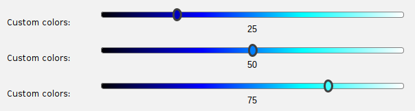 Slider with color gradient